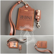 AR.Letaher98 Genuine Cowhide ID Card Holder – Name Custom Company Logo ID Card HolderTAG -CL2