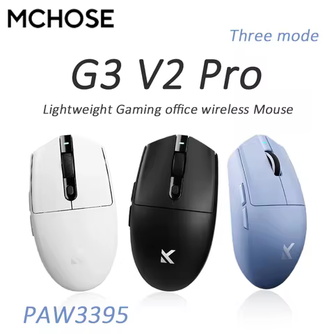 MCHOSE G3 V2 Pro/Ultra Lightweight E-sports Mouse Three mode Gaming office wireless Bluetooth PAW339
