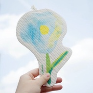 木漿棉 洗碗布   藍花