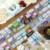 JIANWU 50mm*222cm Vintage English Life Poetry Label LandscapeMaterial Collage Scrapbooking PET Tape 