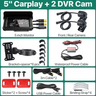 VFDRT 5มอเตอร์ไซค์ Inch Wifi ไร้สาย Apple Carplay 2K/1080P IP65ระบบนำทาง GPS กล้องกันน้ำมอนิเตอร์ DV