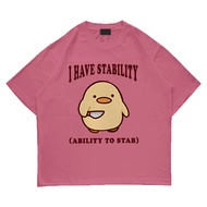 I Have Stability (Ability To Stab) Cute Chicken Graphic T-Shirt For Men