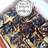 Keto Cheesecake Fudge Chocolate Brownies 2, 4, 8, 12 squares or 8 inch Whole Cake Brownie Low Carb S