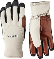 CZone Mellow 5-Finger Ski Gloves, Waterproof, Windproof Insulated Alpine Gloves, Leather Palm for Co