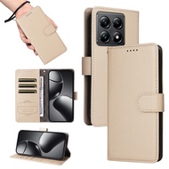 Cho Xiaomi Mi 14T 14T Pro / Xiaomi Mi 15 15 Pro vỏ điện thoại Từ Ví da khe cắm thẻ vỏ lật bảo vệ Vỏ