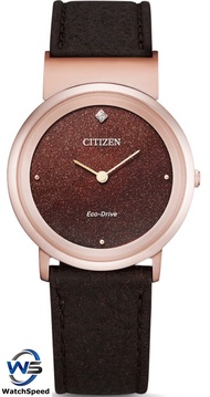Citizen EG7072-19X Eco-Drive L Ambiluna Super Titanium Rose Gold Sapphire Diamond Women's Watch