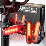 2024 USB-C Rechargeable Bike Tail Light 2 Pack, Cyborg 120T Bright Red LED Bicycle Rear Light, Water