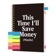 Funny Budget Planner Notebook Bill Payment Tracker 112-Page Spiral Finance Organizer with Stickers