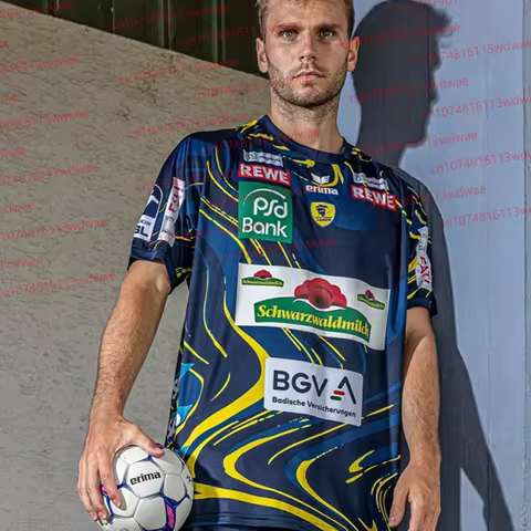 T-shirt For Men Germany Rhein-Neckar Löwen Handball Shirt Youth Kid Sportwear Training Uniform Breat