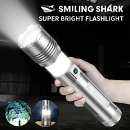 SMILING SHARK SD5311 LED Torch Light Super Bright M60 6000LM 8Mode With COB Camping Light Type-c Rec