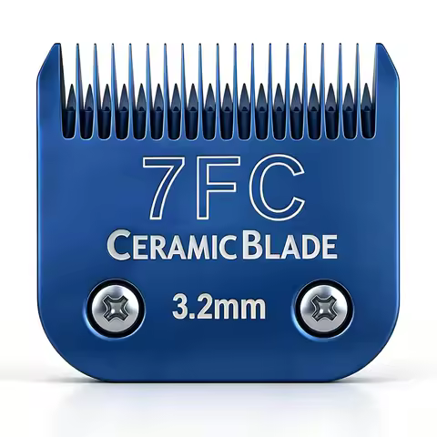 1PC Blue 7FC Ceramic Pet Clipper Blade Compatible with Andis Oster A5 And Wahl KM10 Clippers for Pro