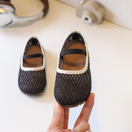 Summer New Simple  Kids Mesh Flat Shoes Breathable Outdoor Girls Fashion Mary Jane Shoes Non-slip Ca