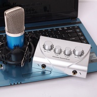 Microphone Amplifier Professional Dual Mic Input Mini Household Computer Phone Karaoke Echo Mixer for Home