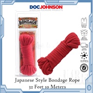 Doc Johnson Japanese Style Bondage Rope 32 Feet 10 Meter Red or Black