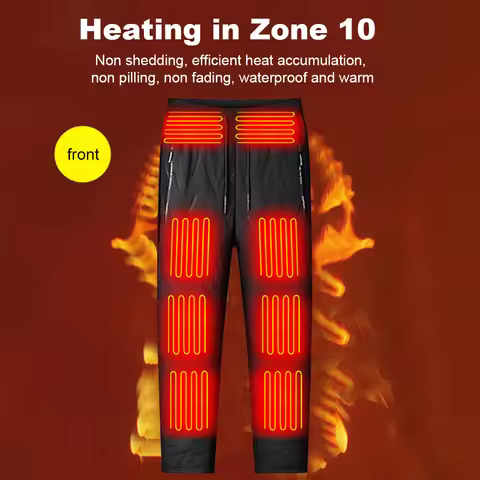 Unisex Heating Trousers 10 Heating Zones Electric Heated Trousers 3 Temperature Modes Waterproof Win