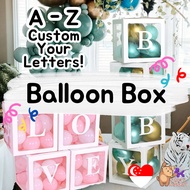 [SG Seller] Alphabet Balloon Box 30cm Letter Box BABY LOVE Baby Shower Wedding Party Decoration Numb