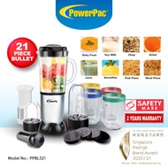 PowerPac Blender 21 Piece Bullet Blender  (PPBL321)