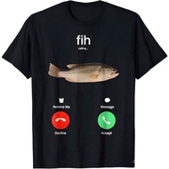Fih Funny T-Shirt Meme Fish Spelled Wrong Simple Humor T-Shirt Classic Printed Short Sleeve T-Shirt 