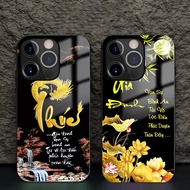 IPHONE 14, 14 PLUS, 14 PRO, 14 PROMAX Case with Shiny Tempered Glass Back