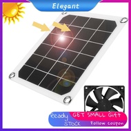 eleganthome Solar Panel Exhaust Fan  Outdoor IP65 Portable for RVs Greenhouses Pet Houses Chicken Ho