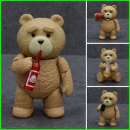 B4 Ted 2 Teddy Bear Articulated Action Figure Interchangeable Faces Ornament Collections 4B