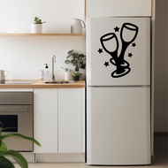 Stiker Unik Lucu Kulkas Rumah Kaca Cutting Sticker Gelas Kinclong