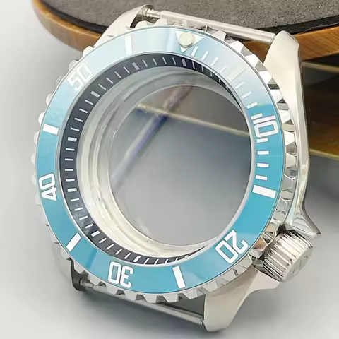 42mm SKX007 Watch Case NH35 Case Dome Double Sapphire Glass With Ceramic watch ring For 7S26 4R NH35