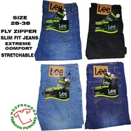 LEE JEANS STRETCH COMFORT WAISTBAND ZIP FLY lee jeans for men high quality