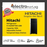 Hitachi R-VG690P7MS-GBK 550L TOP FREEZER FRIDGE