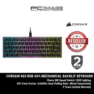 CORSAIR K65 RGB Mini 60% Mechanical Backlit Gaming Keyboard - Cherry MX Speed