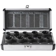 10 Pcs Impact Bolt & Nut Remover Set, Bolt Screw Extractor Set, Nut Remover Tool with Aluminium Stor