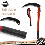 Sabit Lipat Pisau Pemotong Rumput 46.5cm Arit Rumput Alat Potong Rumput Portable