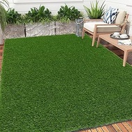 Bsmathom Artificial Grass Rug Indoor Outdoor Rug, 5x8Ft Fake Grass Rug Synthetic Grass Mat Dog Grass