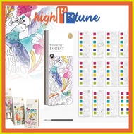 ☈ ◮ ☽ Hightune Watercolor Painting Book Coloring Book for Kids Pressure-Relief