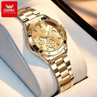 OPK Watch 3 Atm WaterproofWanita Korean Stainless SteelOriginal Analog QuartzELEGAN Women Watch