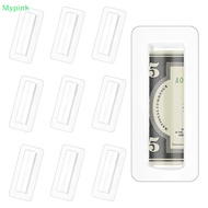 Mypink 10/30/60pcs Money Card Holder With Sticker Plastic Dome Lip Balm Waterproof Clear Cash Box DIY Gift For Graduation Christmas SG