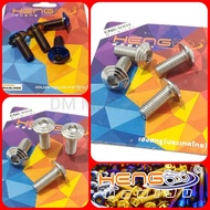 HENG Gold/Silver Brake Disc Bolts (4pcs) for Sporty, Soulty, M3, Mio i 125