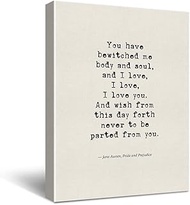 Inspirational Pride and Prejudice Print Literary Poster Painting Canvas Wall Art & Tabletop Decorati