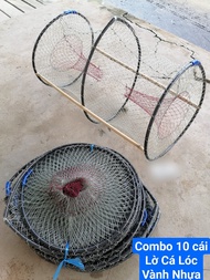 Lờ cá lóc ( Combo 10 Cái ) Vành Nhựa siêu bền 30cm X 50cm ( Thịnh hành nhất miền tây ).