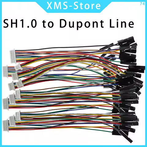 10Pcs SH1.0 to Dupont line electronic wire-2P/3P/4P/5P/6 Pin To 2.54mm Dupont Male/Female Wire Conne