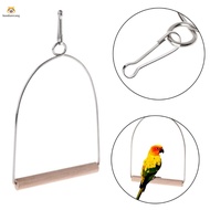 Portable Metal Parrot Perch Toy Swing Perch Stand Metal Parrot Training Toys for Cockatiels Parakeet