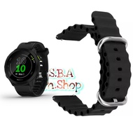 Rubber Silicone Ocean Strap Garmin Forerunner 55 FR55 F55 Watch Band Acc