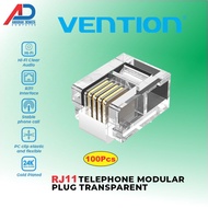 RJ11 Module Line Telp 4 Pin Connector 100 Pcs RJ11 Connector
