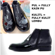 KASUT KULIT(LEMBU) KILAT PATENT KASUT KAWAD LEATHER ANKLE BOOTS