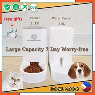 Automatic 3.8L 2.1KG Food Feeder Large Capacity Dispenser Cat Dog Bowl Pet Water Bottle
