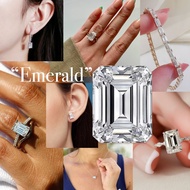 Emerald + GRA Moissanite Diamond (50 Carats-2 Carats) Shipped From Thailand Synthetic D Color VVS1 3