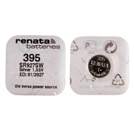 ถ่านกระดุม renata(รีนาต้า) 395 SR927SW 927SW 1.55V Swiss Made ของแท้ แบ่งขายจำนวน 1ก้อน