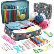 130 Piece Crochet Tool Set for Beginners Crochet Kit Crochet Hook Set Crochet Yarn