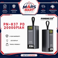 [3C Certified] Pineng PN-837PD 20000mAh 130W Fast Charge Build-In 70cm Retractable Cable Pineng Powe
