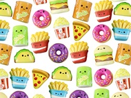 24 Cute Micro Food Slow Rise Squishy Toys - Mini Memory Foam Party Favors, Prizes, OT (Random Select